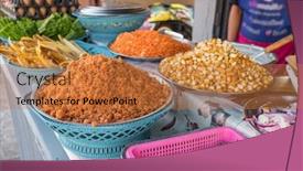  Presentation with pad thai - Amazing theme having ingredients-for-pad-thai backdrop and a red colored foreground