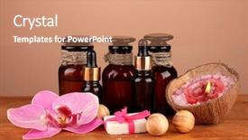  Presentation with making soap - Slide deck with ingredients for soap making background and a coral colored foreground