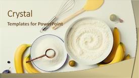  Presentation with banana cake - Amazing slide deck having ingredients for the banana cake backdrop and a lemonade colored foreground