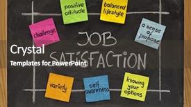  Presentation with job - Cool new slide set with ingredients of job satisfaction concept backdrop and a tawny brown colored foreground
