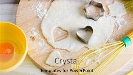  Presentation with baking cookies - Audience pleasing slide deck consisting of ingredients-ready-for-baking-cookies backdrop and a lemonade colored foreground