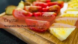  Presentation with sauce - Presentation theme enhanced with ingredients-set-for-sweet background and a red colored foreground