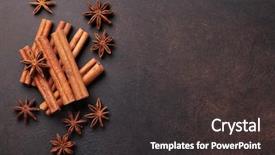  Presentation with mulled wine - Presentation design enhanced with ingredients spices anise and cinnamon background and a tawny brown colored foreground
