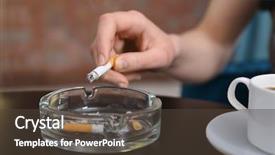  Presentation with hand holding colorful brain sketch - Audience pleasing PPT layouts consisting of smoke inhalation - smoking woman's hand holding cigarette backdrop and a tawny brown colored foreground