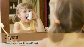  Presentation with oxygen - Beautiful presentation theme featuring inhalation therapy backdrop and a coral colored foreground