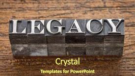  Presentation with legacy - Slide deck with inheritence - legacy word in mixed vintage background and a tawny brown colored foreground