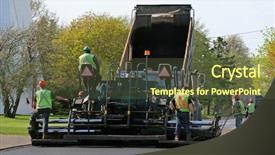  Presentation with dump truck - Cool new PPT theme with initially in the dump truck backdrop and a tawny brown colored foreground
