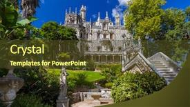  Presentation with castle - Audience pleasing PPT layouts consisting of initiate - castle quinta da regaleira backdrop and a tawny brown colored foreground