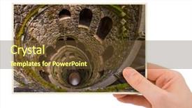  Presentation with well - Amazing slides having initiate - hand and initiation well backdrop and a tawny brown colored foreground