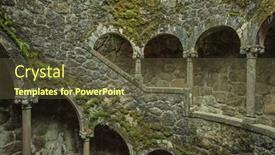  Presentation with well - Presentation theme with initiation-well-quinta-da-regaleira background and a tawny brown colored foreground