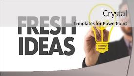  Presentation with ideas - PPT theme featuring initiatives - fresh ideas background and a light gray colored foreground
