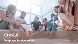  Presentation with initiative - Slide set featuring initiatives - group of initiative young people background and a gray colored foreground