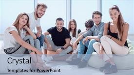  Presentation with initiative - Slide deck consisting of initiatives - group of initiative young people background and a light blue colored foreground