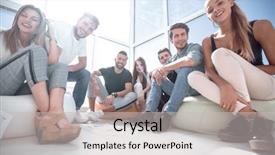  Presentation with initiative - Audience pleasing slide set consisting of initiatives - group of initiative young people backdrop and a light gray colored foreground