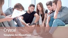  Presentation with young business people - Amazing PPT layouts having initiatives - group of initiative young people backdrop and a coral colored foreground