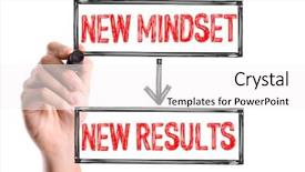  Presentation with mindset - Presentation theme consisting of initiatives - hand with marker writing new background and a pink colored foreground