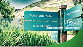  Presentation with life plan - Beautiful PPT theme featuring initiatives - pointer in the wild nature backdrop and a teal colored foreground