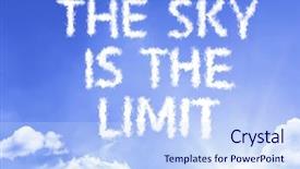  Presentation with limit - Cool new theme with initiatives - sky is the limit cloud backdrop and a sky blue colored foreground