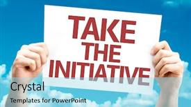  Presentation with initiative - Slides with initiatives - take the initiative card background and a arctic colored foreground