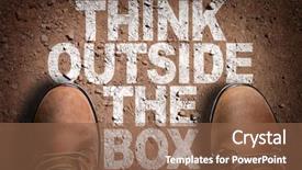  Presentation with text box - PPT theme with initiatives - top view of boot background and a tawny brown colored foreground