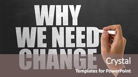  Presentation with change - Cool new theme with initiatives - why we need change backdrop and a gray colored foreground