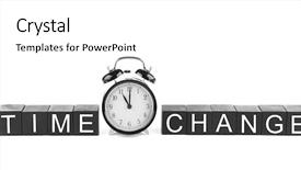  Presentation with alarm - Beautiful presentation featuring initiatives - wooden cubes with space backdrop and a white colored foreground