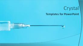  Presentation with corona virus - Slide deck featuring injection-syringe-covid-19-coronavirus background and a arctic colored foreground