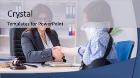  Presentation with employee stock options - Colorful slide deck enhanced with injured employee visiting lawyer backdrop and a light gray colored foreground