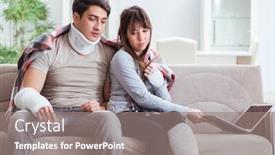  Presentation with wife - Colorful presentation design enhanced with injured-family-of-wife backdrop and a gray colored foreground