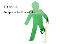  Presentation with stick figure - Audience pleasing presentation theme consisting of injured-green-stick-figure backdrop and a white colored foreground