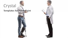  Presentation with cervical - Presentation theme consisting of injured-male-patient background and a white colored foreground