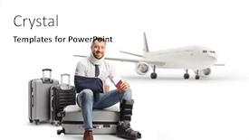  Presentation with cervical - PPT layouts enhanced with injured-man-with-a-cervical background and a white colored foreground