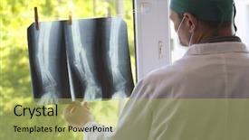  Presentation with doctor - Audience pleasing presentation consisting of tasty donuts on color plate isolated on white backdrop and a gray colored foreground