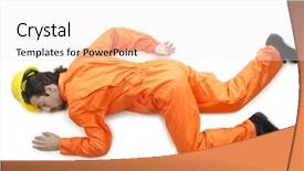  Presentation with monarch butterfly isolated on white - Slide deck with injured worker - injured worked isolated on white background and a  colored foreground