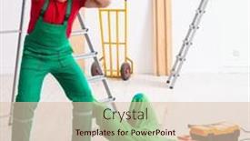  Presentation with worker - Slides enhanced with injured-worker-and-his-workmate background and a lemonade colored foreground