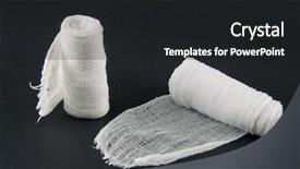  Presentation with injury - Colorful presentation design enhanced with injury prevention - bandage against black background backdrop and a dark gray colored foreground