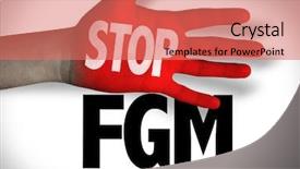  Presentation with stop - PPT layouts enhanced with injury prevention - stop fgm background and a coral colored foreground