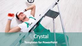  Presentation with injury - Amazing presentation design having injury prevention - young worker falling backdrop and a teal colored foreground