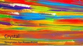  Presentation with abstract - Presentation theme with ink blot - abstract acrylic hand painted background background and a gold colored foreground