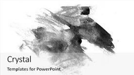 Presentation with paint - PPT theme with ink blot - abstract paint background and a light gray colored foreground