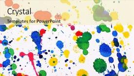  Presentation with ink blot - Beautiful slide set featuring ink blot - colorful splashes of paint backdrop and a blonde colored foreground