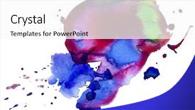  Presentation with watercolor - Audience pleasing theme consisting of ink blot - colorful watercolor stain isolated backdrop and a white colored foreground