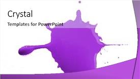  Presentation with paint - Colorful slide set enhanced with ink blot - purple splashes of paint isolated backdrop and a white colored foreground