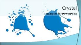  Presentation with ink blot - Colorful presentation design enhanced with ink blot - splats splashes and blobs backdrop and a arctic colored foreground