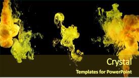  Presentation with ink blot - Theme having ink blot abstract background collection background and a tawny brown colored foreground