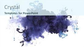  Presentation with ink blot - Amazing presentation having ink-blot-abstract-background-isolation backdrop and a sky blue colored foreground