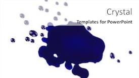  Presentation with ink blot - Presentation design with ink-blot-isolated-on-white background and a white colored foreground