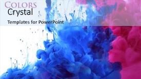  Presentation with water drop - Colorful PPT theme enhanced with ink drop - acrylic colors in water abstract backdrop and a light blue colored foreground