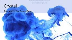  Presentation with water drop - Presentation with ink drop - acrylic colors in water abstract background and a light blue colored foreground