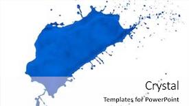  Presentation with blue ink splash - Amazing slide deck having ink drop - blue paint splash isolated backdrop and a  colored foreground